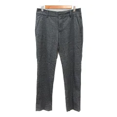 ザラ ZARA テーパードパンツ スラックス グレンチェック 36 S グレー /MN