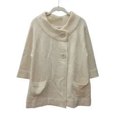 クミキョク 組曲 KUMIKYOKU カーディガン ニット ウール 七分袖 2 白 アイボリー /MS