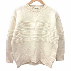 ロートレアモン LAUTREAMONT ニット セーター 長袖 ウール 38 M  白 ホワイト /YK