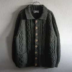 【美品】INVERALLAN 【ケーブルニット カーディガン】カーキ インバーアラン 25120730のサムネイル