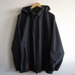 【美品】 PRADA SPORT【GORE-TEX フード付き ジャケット 】50 プラダスポーツ ブラック ゴアテックス 26010136
