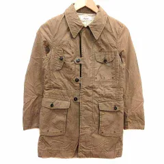 エルマフロディット Hermaphrodite ミリタリージャケット ステンカラー 麻混 リネン混 38 M 茶 ブラウン /YK