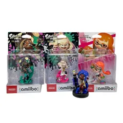amiibo スプラトゥーン ヒメ イイダ インクリング オレンジ オクトリング ブルー 4体 セット アミーボ テンタクルズ スマブラ ゲーム ホビー 中古 W４