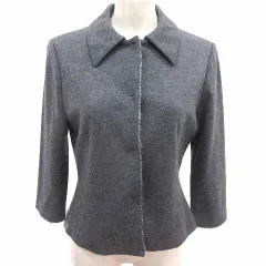 ボールジー BALLSEY トゥモローランド ステンカラージャケット 総裏地 ウール グレー /YK