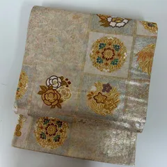 袋帯 正絹 唐織 箔 金糸織り込み 正倉院 六通 MA-3023