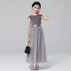 子供ドレス キッズ 女の子 ワンピースドレス 発表会ドレス ロングドレス 子供 フォーマル パーティー ガールズドレス ピアノ 子供服 卒業式 演奏会 入園式 結婚式 お誕生日