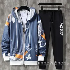 新品未使用 パーカー 長袖 上下セット トップス ボトムス メンズ フード付き ジャケット スウェット おしゃれ ゆったり 部屋着 韓国