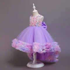 子供ドレス 発表会 ドレス 子供 ロングドレス フィッシュテール キッズ フォーマルドレス パーティードレス 子供リボンドレス チュールスカート 結婚式 発表会 演奏会 フラワーガール 110-150CM ピアノ発表会 3color