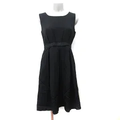 ロペピクニック ROPE Picnic ワンピース ひざ丈 ノースリーブ 38 M 黒 ブラック /YI