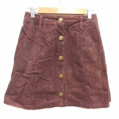 ナイスクラップ NICE CLAUP 台形スカート ミニ コーデュロイ F 茶 ブラウン /YK