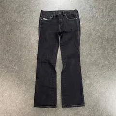 イタリア製 DIESEL Denim Flare Jeans Bootcut Black ディーゼル ブラックデニム フレアジーンズ ブーツカット ジーパン ジップフライ 00E8M200014