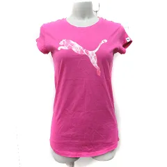 プーマ PUMA Tシャツ カットソー 半袖 S ピンク /YI