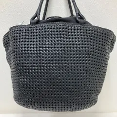 8005 AMACA アマカ トートバッグ ハンドバッグ レザー 羊革 ブラック 黒 レディース 編み込みレザー 大きめ 大容量 シンプル きれいめのサムネイル