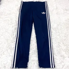 古着 adidas アディダス トラックパンツ ネイビー スリーストライプス 2511-645