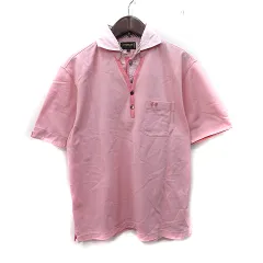 マックレガー マクレガー McGREGOR ポロシャツ 鹿の子 半袖 フェイクレイヤード M ピンク /YI