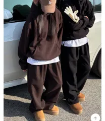 コーデュロイ フーディーTシャツ/ズボン セット