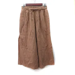 アーバンリサーチ ドアーズ URBAN RESEARCH DOORS ワイドパンツ ハイウエスト ONE 茶 ブラウン /YI