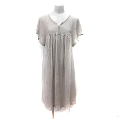 ジャーナルスタンダード JOURNAL STANDARD ワンピース ひざ丈 半袖 麻 リネン ベージュ /YI