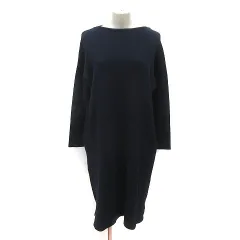 アーバンリサーチ ドアーズ URBAN RESEARCH DOORS ニットワンピース ロング ボートネック 長袖 ONE 紺 ネイビー /MS