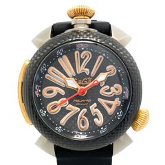 腕時計 メンズ ガガミラノ GaGa MILANO ダイビング 48MM プロフェッショナル 5045 自動巻 黒 チタニウム 樹脂ベルト 300m防水