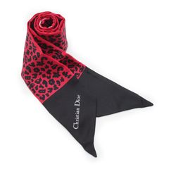Dior ミッツァ 豹柄 スカーフ レオパード ピンク シルク100% - メルカリ