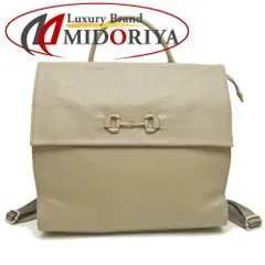 ear PAPILLONNER イア パピヨネ リュック・バックパック レザー グレージュ レディース /253452【中古】