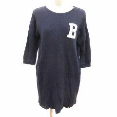 ニコアンド Niko and.. ワンピース ミニ 長袖 3 M 紺 ネイビー /YK