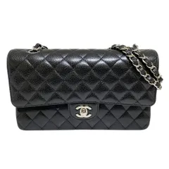 未使用品  CHANEL【シャネル】 A01112 マトラッセ25 キャビアスキン ブラック/シルバー金具