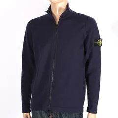 STONE ISLAND ストーンアイランド ジップアップ ニット ネイビー 6915548A1 V0026 Lサイズ ウール コンパスロゴ ワッペン 長袖 セーター カーディガン トップス メンズ ユニセックス【新品・本物】 売れ筋