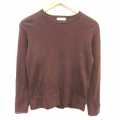 ユナイテッドアローズ UNITED ARROWS Tシャツ カットソー クルーネック 長袖 カシミヤ混 茶 ブラウン /YK