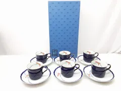 26k-004h【中古】【未使用】香蘭社　オーキッドレース　カップ＆ソーサー　6客セット