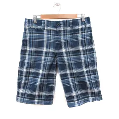 ギャップ GAP ハーフパンツ ショート チェック L 紺 ネイビー 青 ブルー 白 ホワイト /MS ●RY