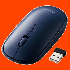 ネイビーブルー 対応 Mac Windows プレゼンモード機能付 4ボタン 静音 薄型 M-TM10DBBU/EC Slint 無線2.4GHz ワイヤレスマウス エレコム