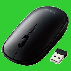 4ボタン プレゼンモード機能付 静音 薄型 Windows M-TM10DBBK/EC Mac Slint 無線2.4GHz 対応 ワイヤレスマウス ブラック エレコム