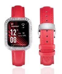 新品 コンパチブル Apple Watch バンド 40mm 41mm 42mm 44mm 45mm 46mm レディース コンパチブル アップルウォッチバンド レザー 革ベルトキラキラダイヤモンド保護ケースー付きレディース コンパチブル iWatch Ser