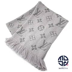 LOUIS VUITTON ルイヴィトン エシャルプ ロゴマニア M74742 モノグラムパターン マフラー グレー系 グリペルル ファッション 小物