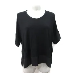 ザラ ZARA カットソー 半袖 黒 ブラック /YI