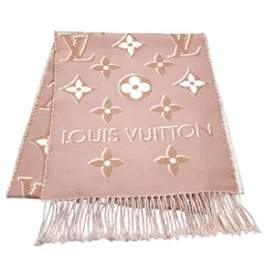 LOUIS VUITTON ルイヴィトン LVエセンシャル シャイン マフラー M78237 ローズ ウール ロゴ マフラー ストール ウィメンズ