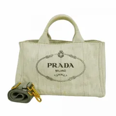 プラダ(Prada) プラダ トートバッグ カナパ キャンバス グレー  2wayバッグレディース