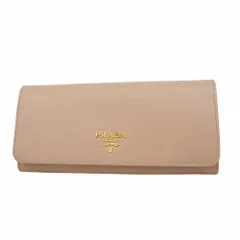 プラダ(Prada) プラダ 長財布 サフィアーノ レザー ベージュ レディース
