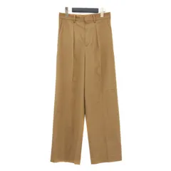 BEAUTY&YOUTH ビューティアンドユース パンツ キャメル サイズ:S | 23秋冬 ウールライク タック ストレートパンツ / スラックス | ハイウエスト センタープレス | 日本製 | ボトムス ズボン【レディース】【中古】