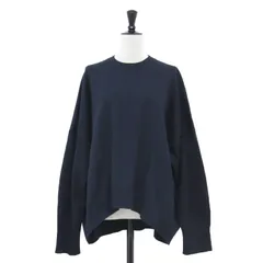 CINOH チノ ニット ネイビー 紺 サイズ:FREE | 21秋冬 クルーネック ワイド プルオーバー / ニット | 長袖 ドロップショルダー オーバーサイズ ウール | トップス セーター【レディース】【中古】のサムネイル