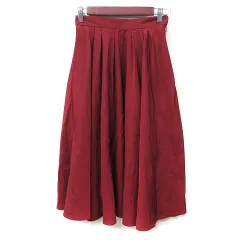 アーバンリサーチ URBAN RESEARCH フレアスカート ギャザー ロング M 赤 レッド /YI
