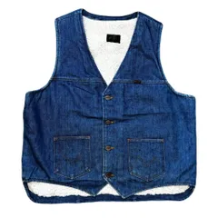 70s MAVERICK マーベリック デニムベスト 裏地ボア デニムブルー No.EA38