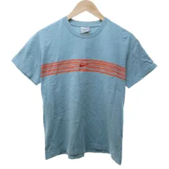 ナイキ NIKE Tシャツ カットソー 半袖 スウォッシュロゴ プリント コットン 青 ブルー L