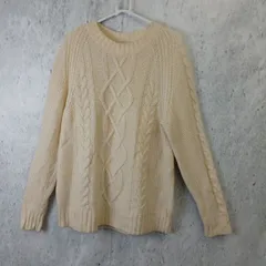 GLOBAL WORK グローバルワーク レディース ケーブル編み ニット アイボリー Lサイズ ◇〇