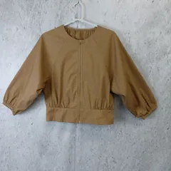 SIMPLICITE シンプリシテェ ノーカラーブルゾン ノーカラージャケット レディース ブラウン 茶色系 〇◇のサムネイル