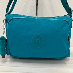 8119　KIPLING キプリング　ショルダーバッグ　チャーム付き　モンキー　ゴリラ　軽量　カジュアル　シンプル　レディース　緑　グリーン　ポケット多数　フロントポケットのサムネイル