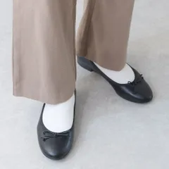 [ブラック]日本製 バレエシューズ レディース フラットシューズ パンプス ローヒール リボン ぺたんこ 痛くない 柔らかい 長時間 疲れない 歩きやすい オフィス 仕事用 立ち仕事 通勤 結婚式 大きいサイズ 黒 k45-361000