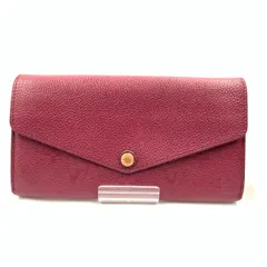 〇〇LOUIS VUITTON ルイヴィトン モノグラム アンプラント ポルトフォイユ サラ 二つ折り長財布　 M61183 ワインレッド